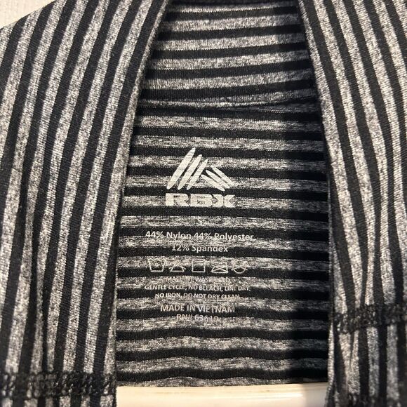 RBX Women’s Small Full Zip Lightweight Activewear‎ Jacket Black Gray Striped - Picture 8 of 8